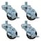 Bk Resources 3-inch Threaded Stem Casters, Polyurethane Wheels, Top Lock Brake, 300lb Capacity, 4PK 3SBR-6ST-PLY-PS4 - alternate 1